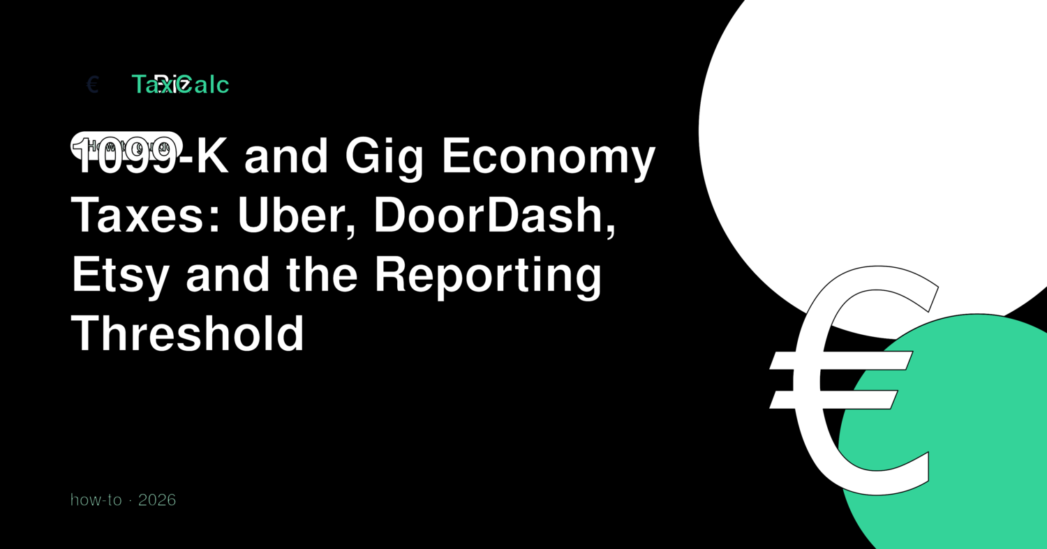 1099-K and Gig Economy Taxes: Uber, DoorDash, Etsy and the Reporting Threshold
