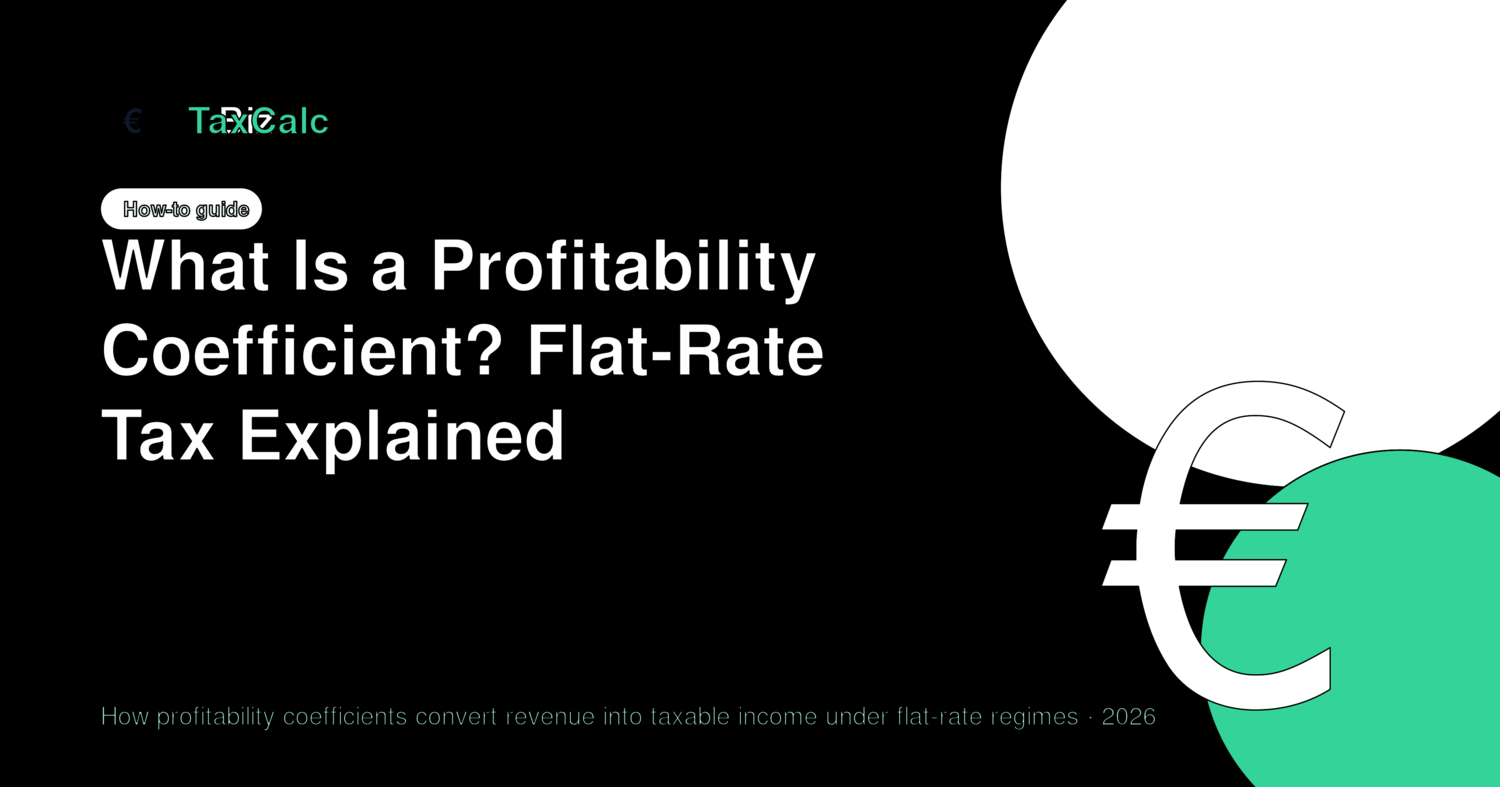 What Is a Profitability Coefficient? Flat-Rate Tax Explained