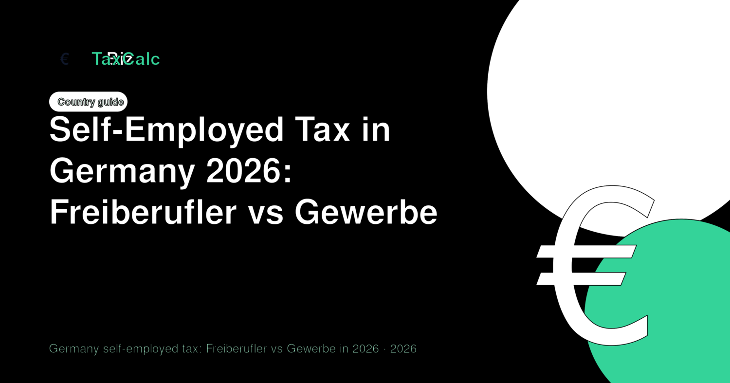 Self-Employed Tax in Germany 2026: Freiberufler vs Gewerbe