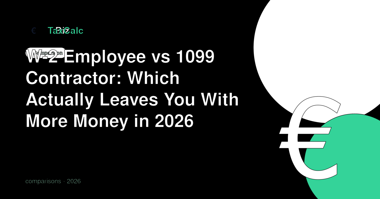W-2 Employee vs 1099 Contractor: Which Actually Leaves You With More Money in 2026